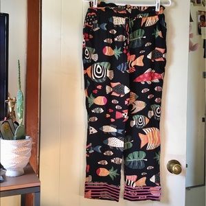 Anthropologie/ Farm Rio Sealife Fish Joggers